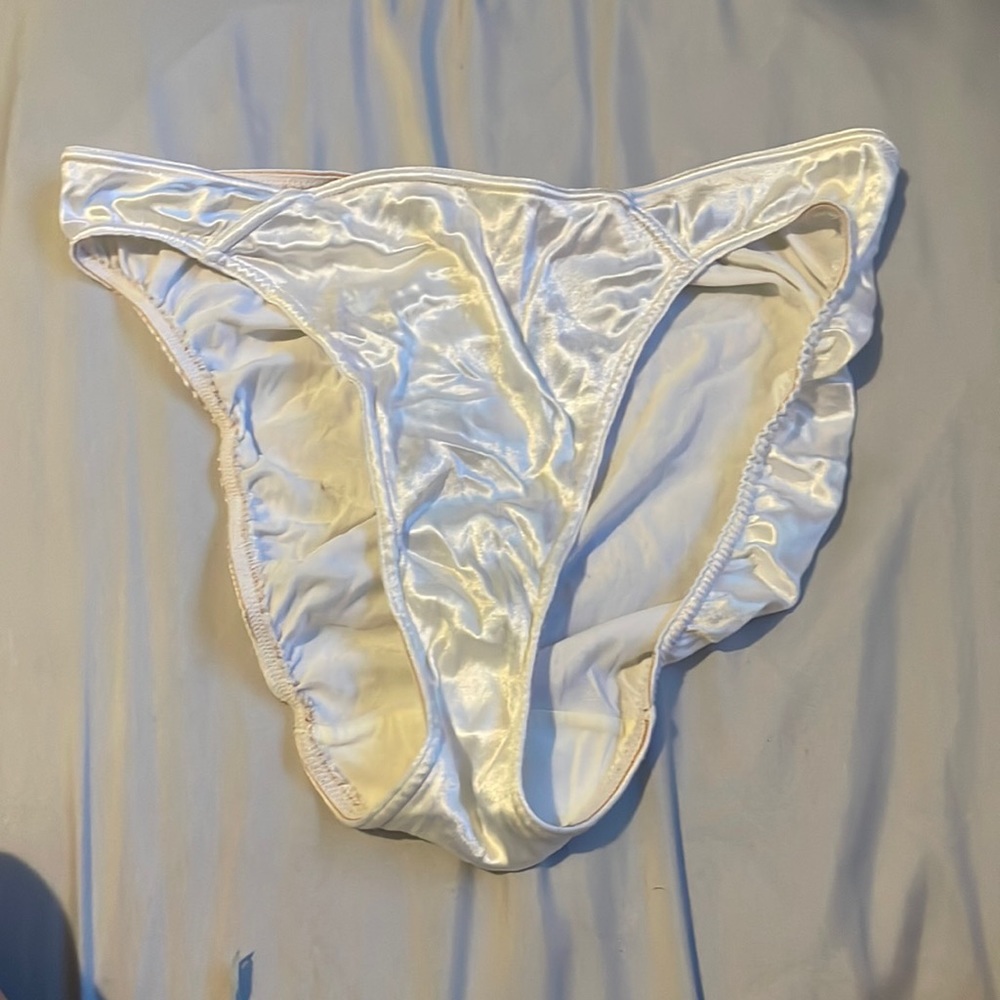 white silk victorias secret panties